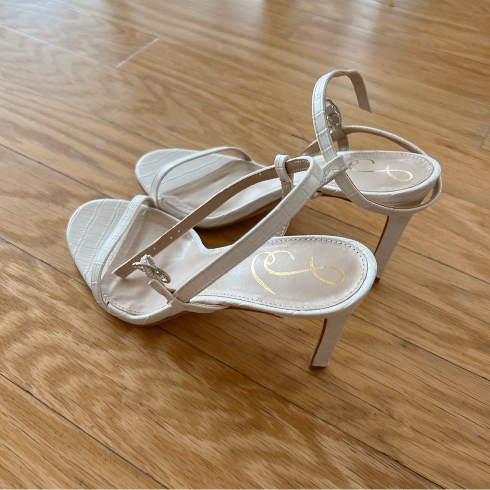 Elegant Cream High Heel Sandals